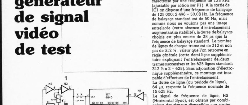 générateur de signal vidéo de test