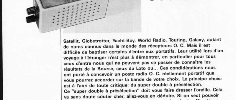 Récepteur portatif Ondes Courtes