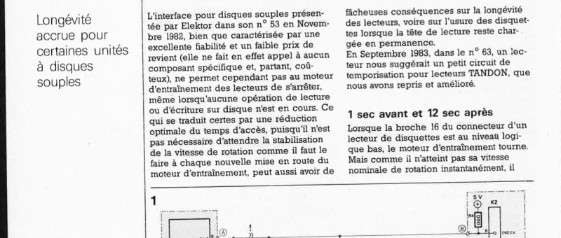 commande du moteur d`entraînement pour lecteurs de disquettes