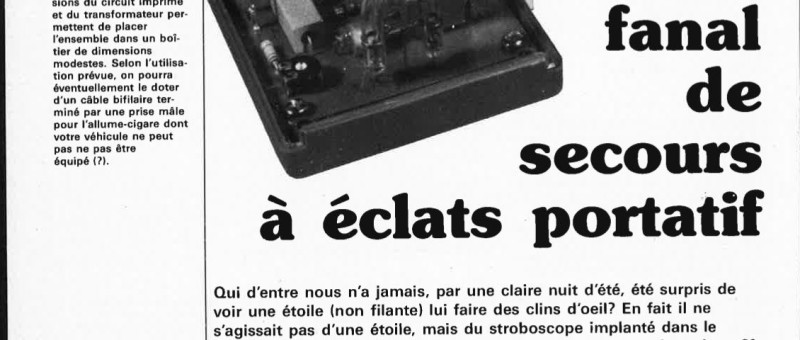 fana l de secours à éclat s portatif