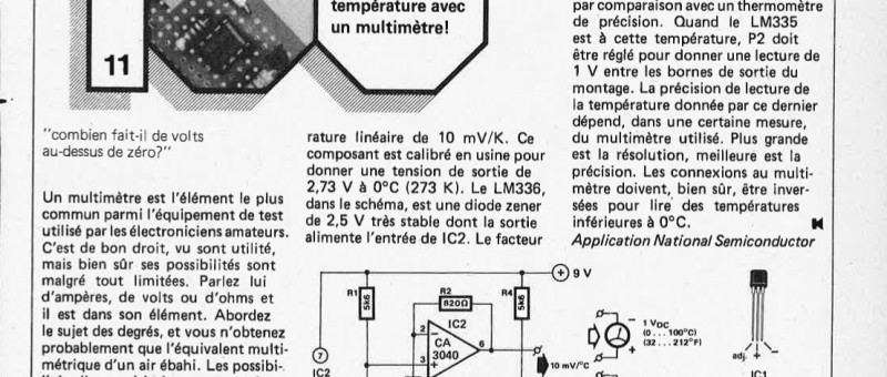 prenez la température avec un multimètre!