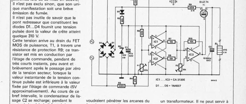 alimentation sans tranformateur