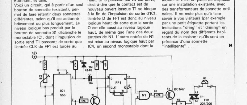 un bouton, deux sonnettes