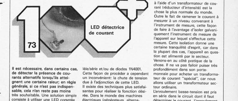 LED détectrice de courant