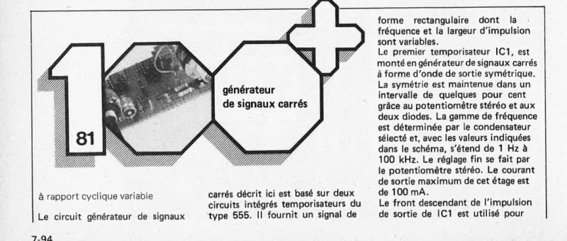 générateur de signaux carrés