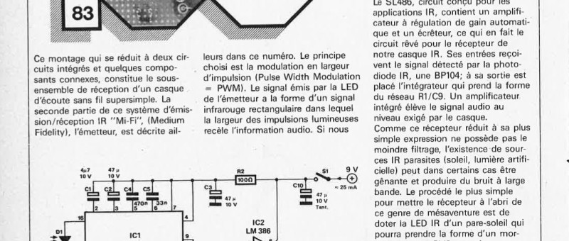 casque IR: le récepteur