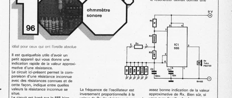 ohmmètre sonore