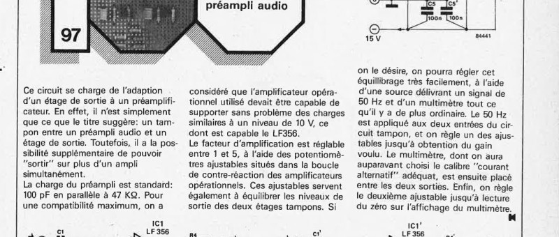 tampon pour préampli audio