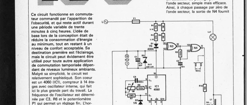 éclairage de portail avec temprisation