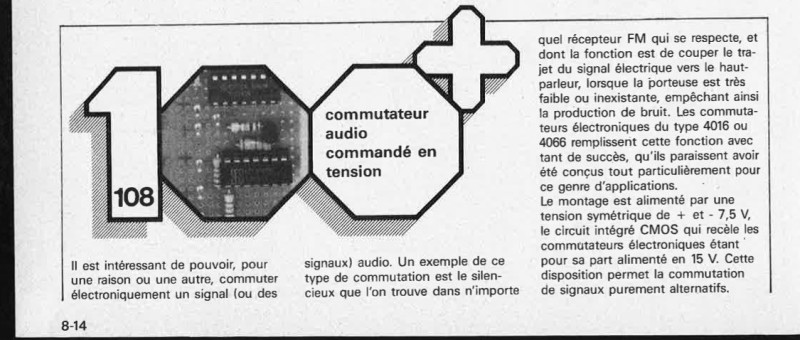 commutateur audio commandé en tension