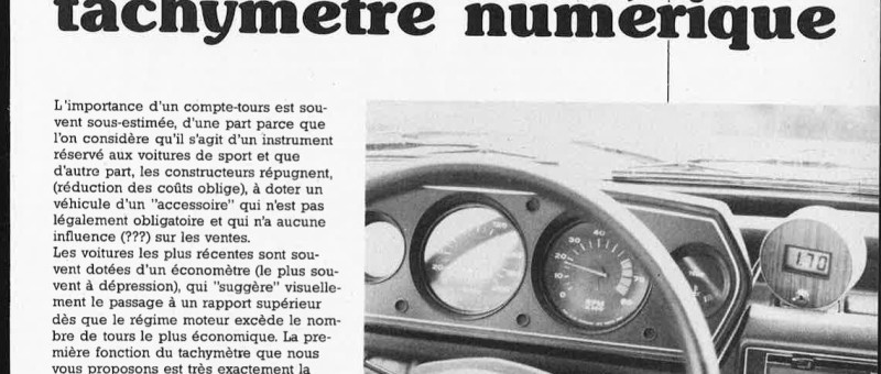 tachymètre numérique