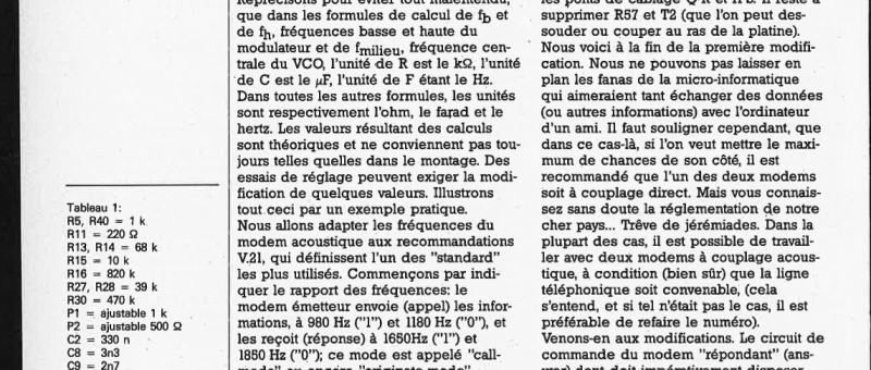 adaptation du modem acoustique