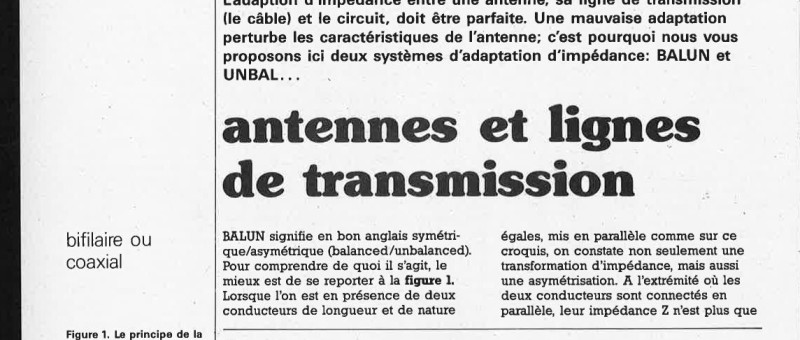 antennes et lignes de transmission