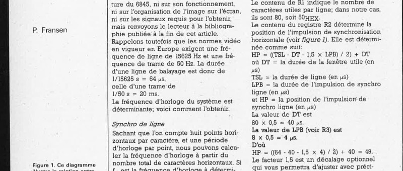 programmation du 6845