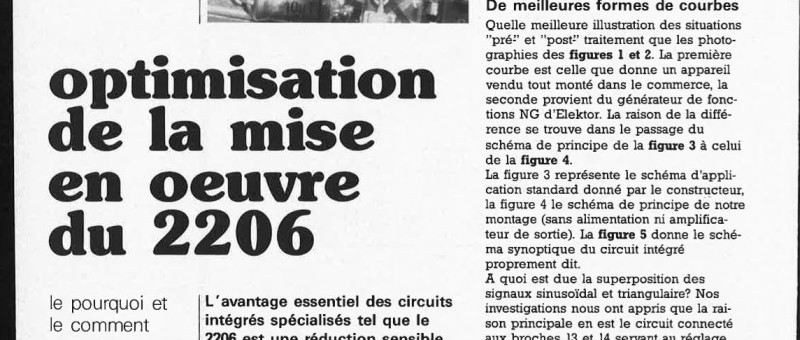 optimisation de la mise en oeuvre du 2206