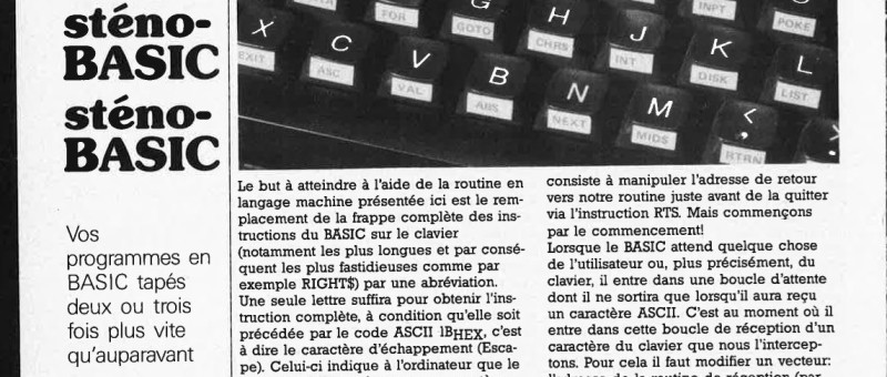sténo-BASIC