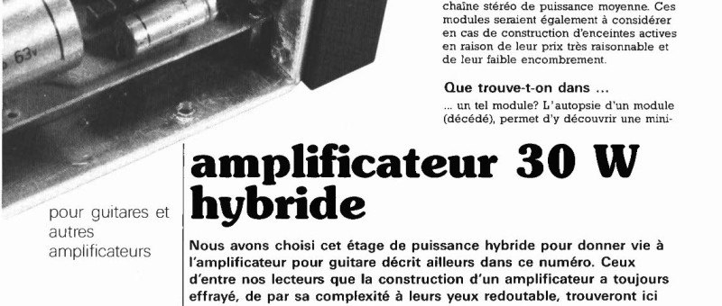 amplificateur 30 W hybride