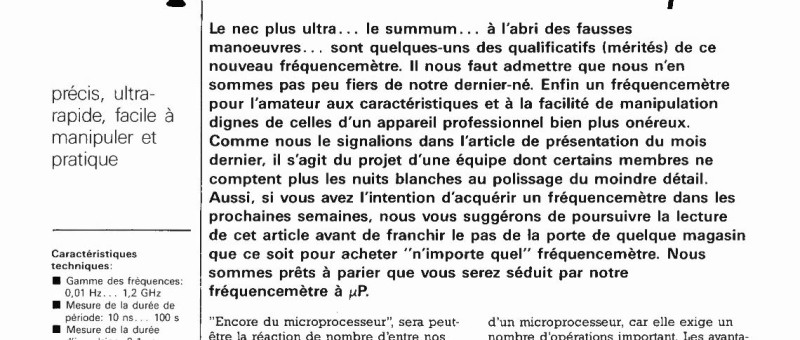 fréquencemètre à μP