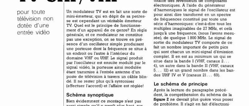 modulateur TV UHF-VHF