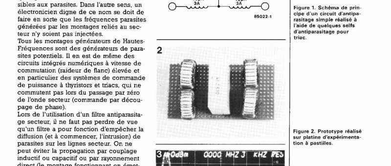filtre d`antiparasitage secteur