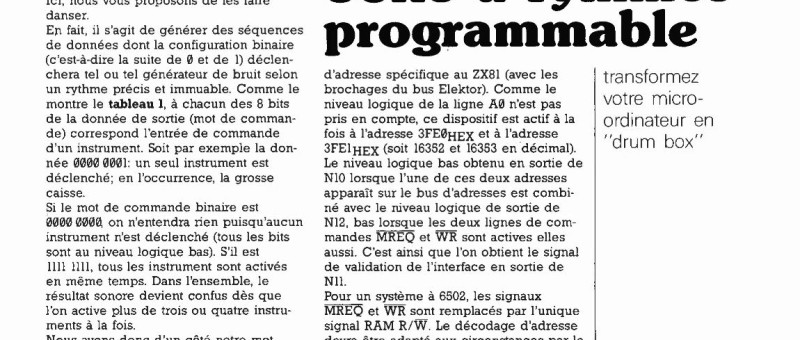 boite à rythmes programmable