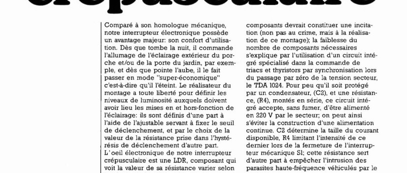interrupteur crépusculaire
