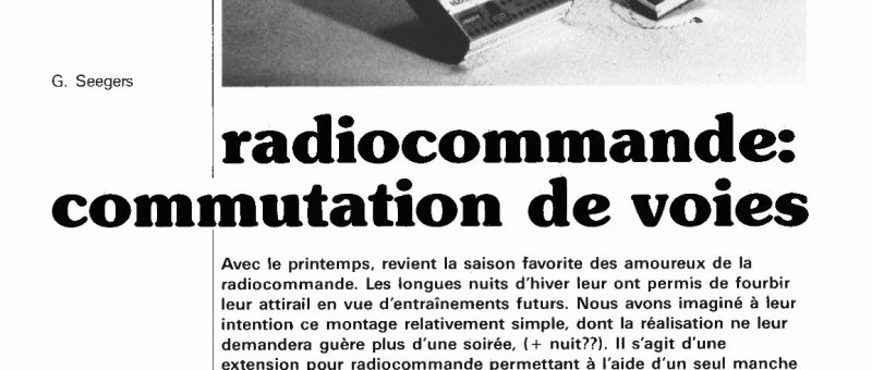 radiocommande: commutation de voies