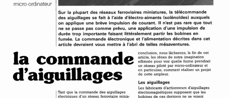 commande d`aiguillages