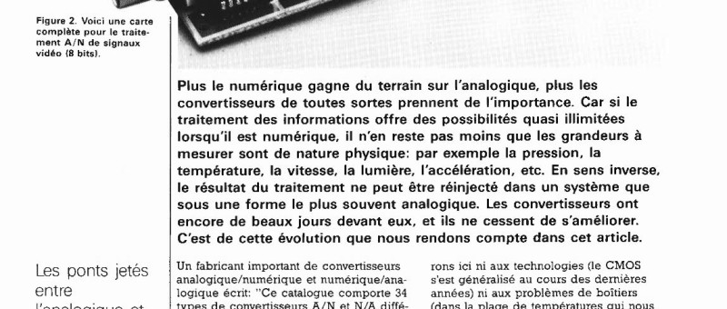 convertisseurs A /N et N/A.