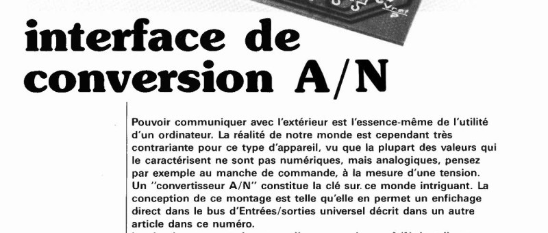 interface de conversion A/N