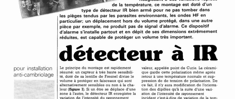 détecteur à IR