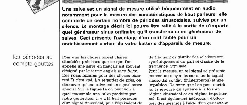 générateur de salves