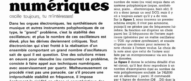 oscillateurs numériques