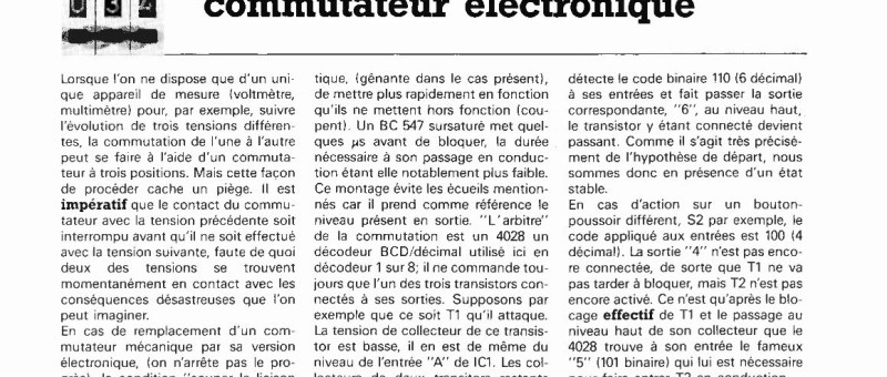 commutateur électronique