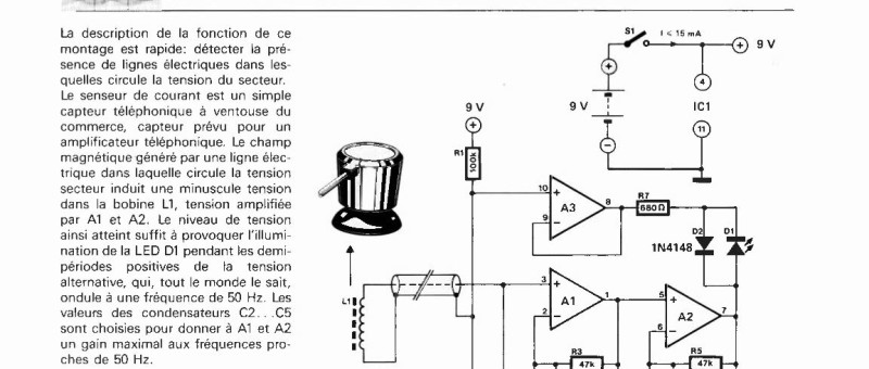 détecteur de lignes électriques