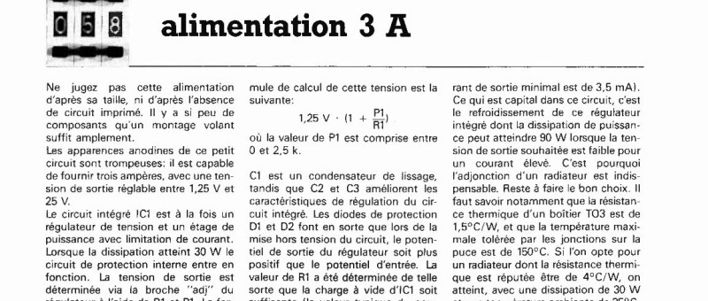 alimentation 3 A