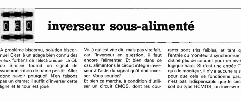 inverseur sous-alimenté
