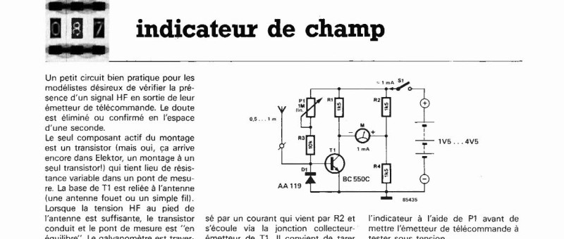 indicateur de champ
