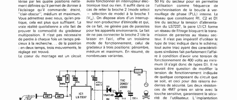 gradateur sensitif multiposition