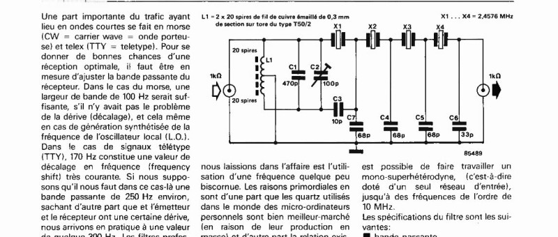 filtre TTY/CW