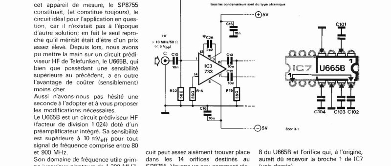 prescaler pour le fréquencemètre à μP