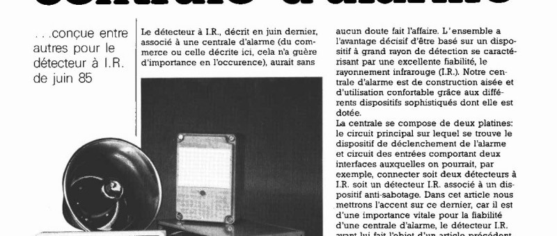centrale d`alarme