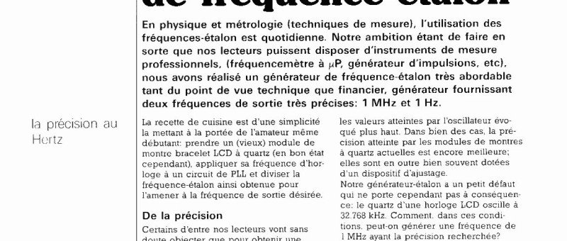 générateur de fréquence-étalon