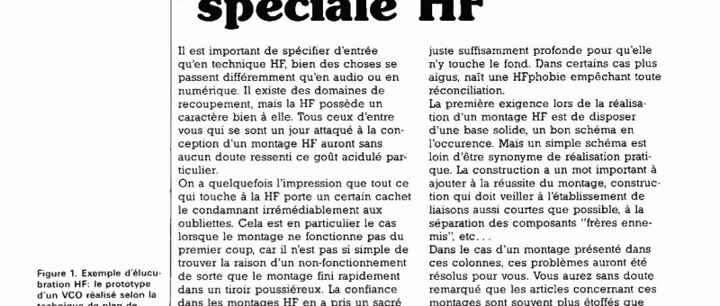 platine d`expérimentation "spéciale HF"