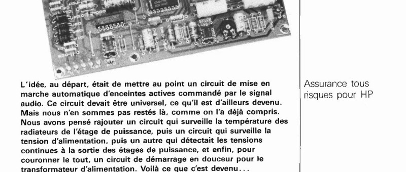 circuit universel de protection pour enceintes actives