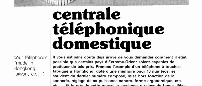 centrale téléphonique domestique
