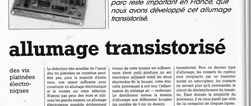 Allumage transistorisé