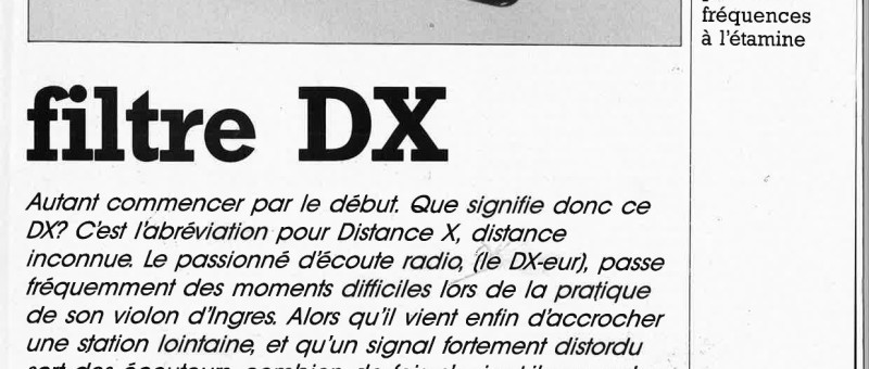 Filtre DX