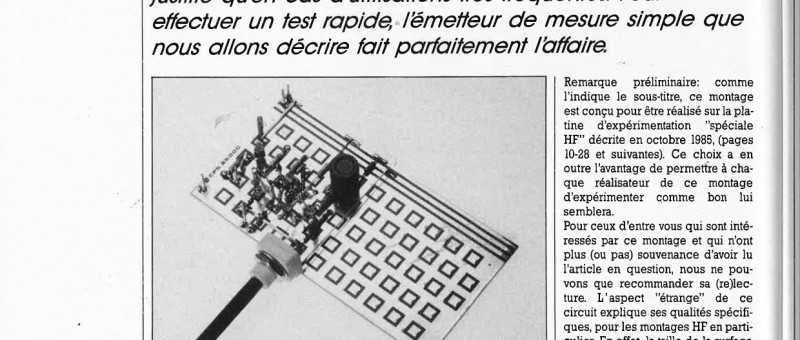 Mini-émetteur de mesure