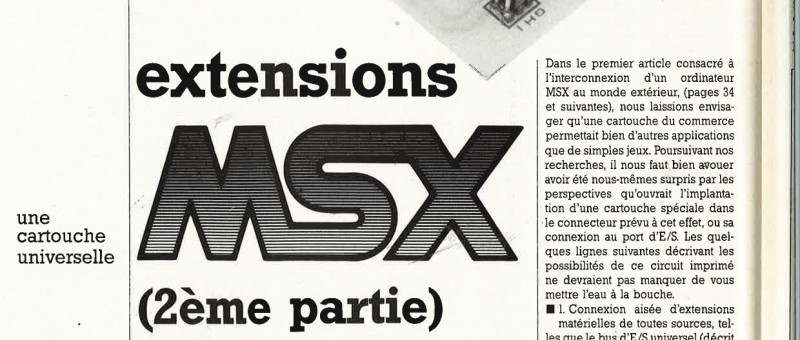 Extensions MSX: une cartouche universelle.